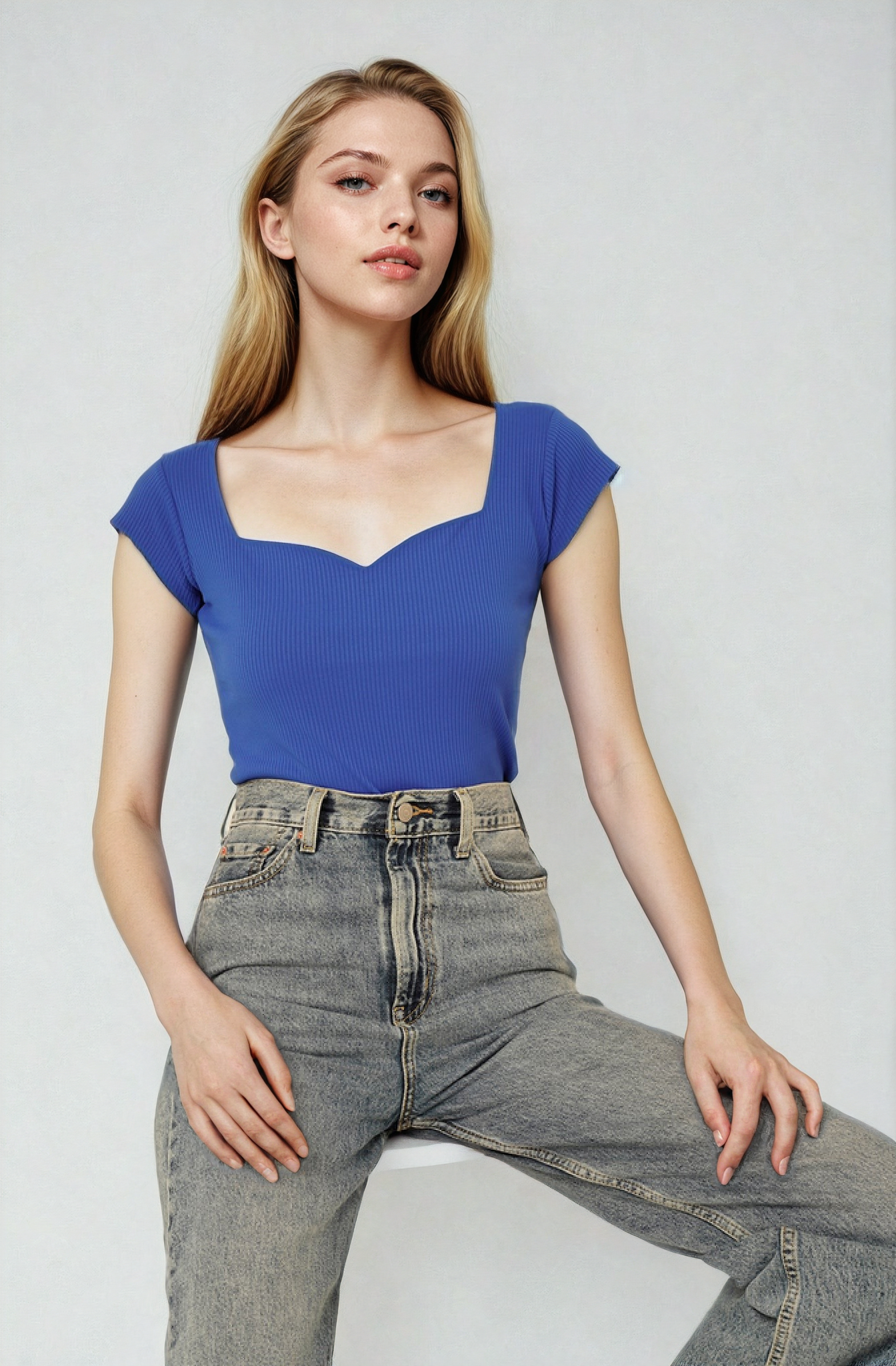 MWB Sweetheart Neckline Rib Top