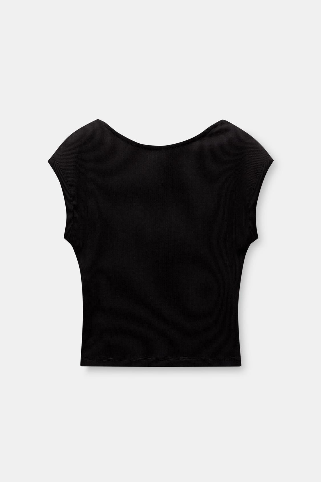 MWB Ribbed Top With Open Back