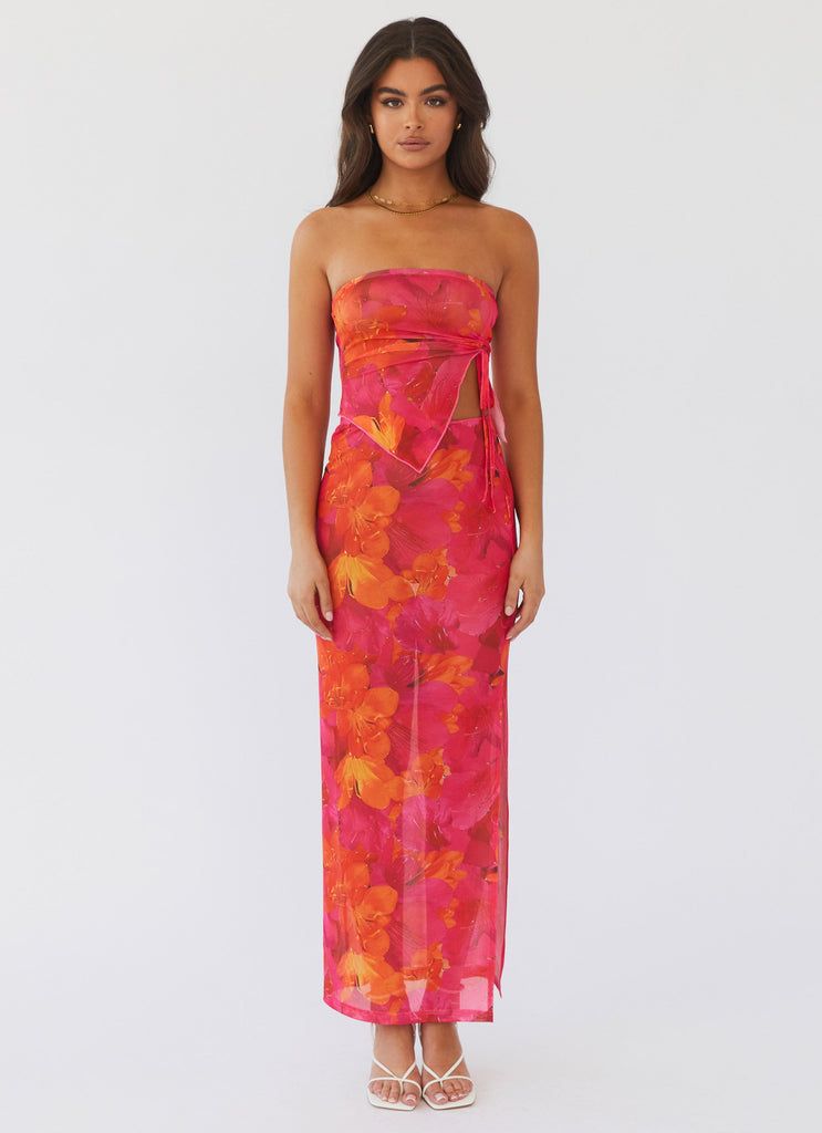 MWB Party Mesh Tube Top With Skirt