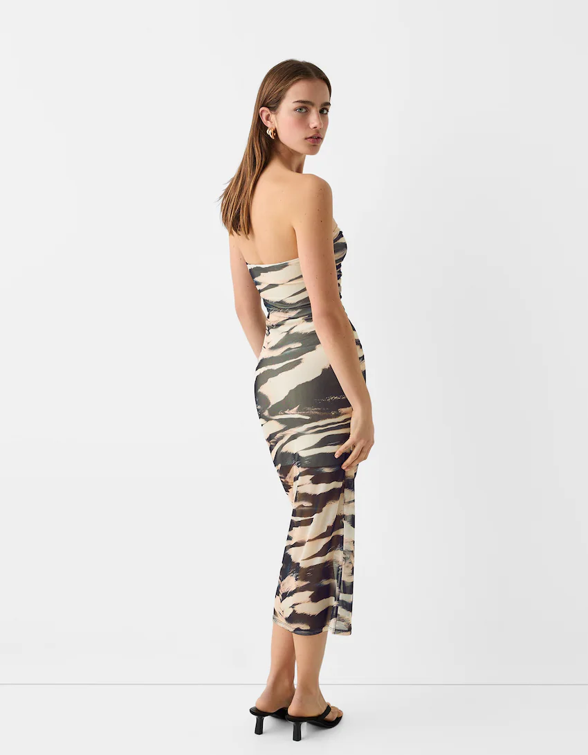 MWB Tulle bandeau midi dress MYWISHBAG