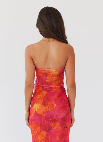 MWB Party Mesh Tube Top With Skirt