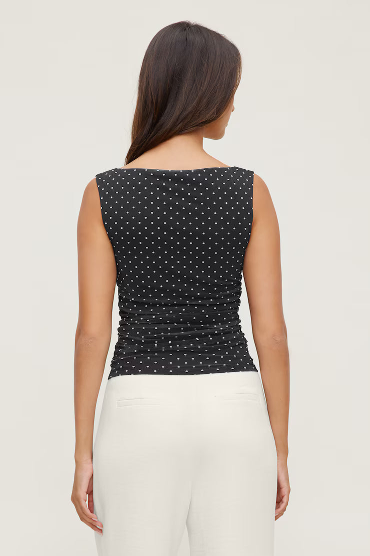 Polka Mesh Tank Top MYWISHBAG