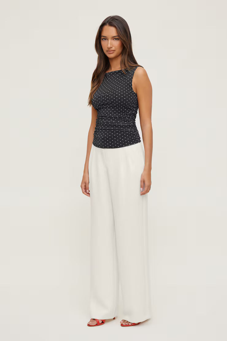 Polka Mesh Tank Top MYWISHBAG