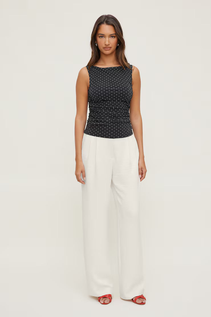 Polka Mesh Tank Top MYWISHBAG