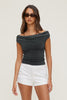 Off Shoulder Mesh Top