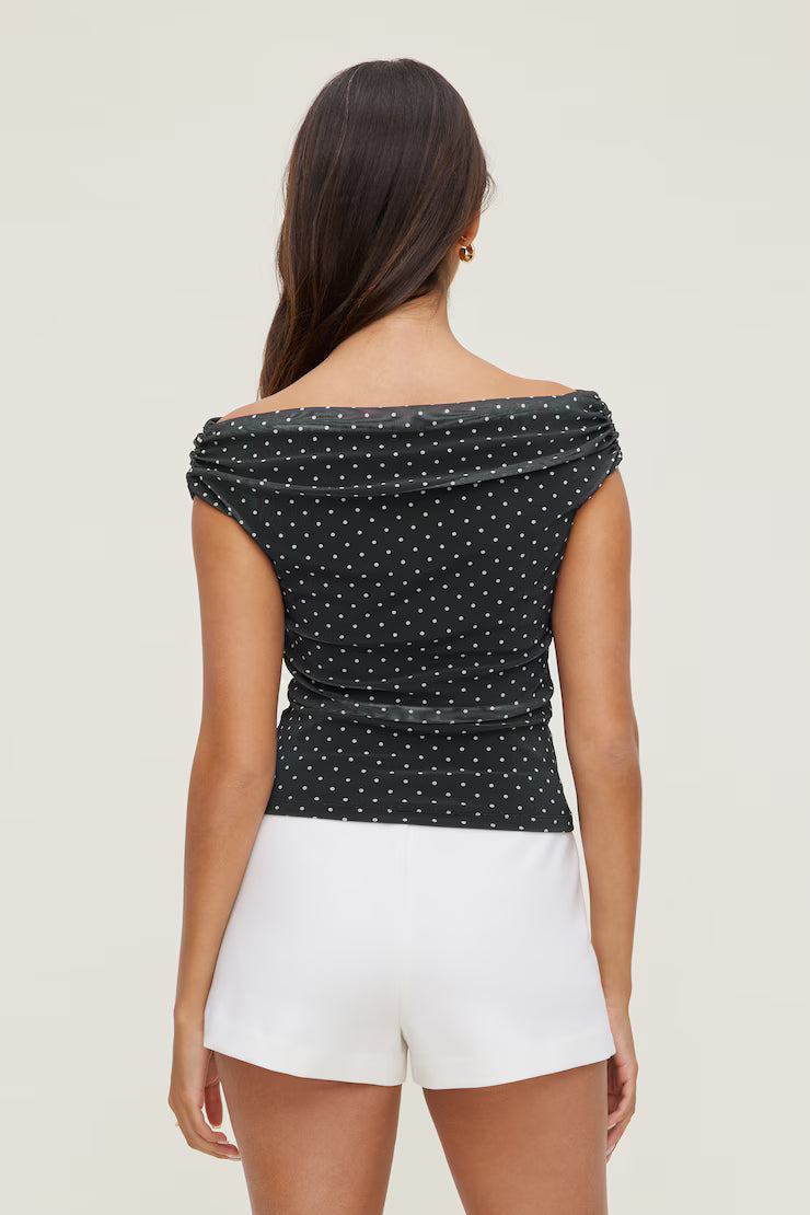 Off Shoulder Mesh Top MYWISHBAG