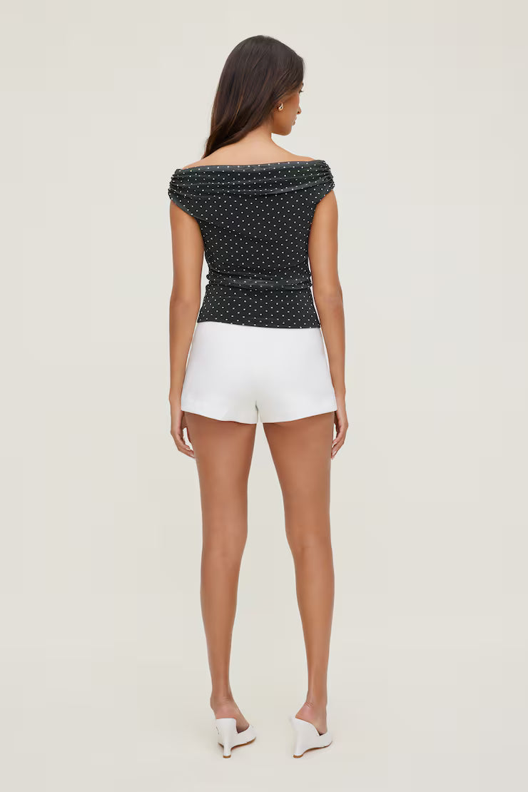 Off Shoulder Mesh Top MYWISHBAG