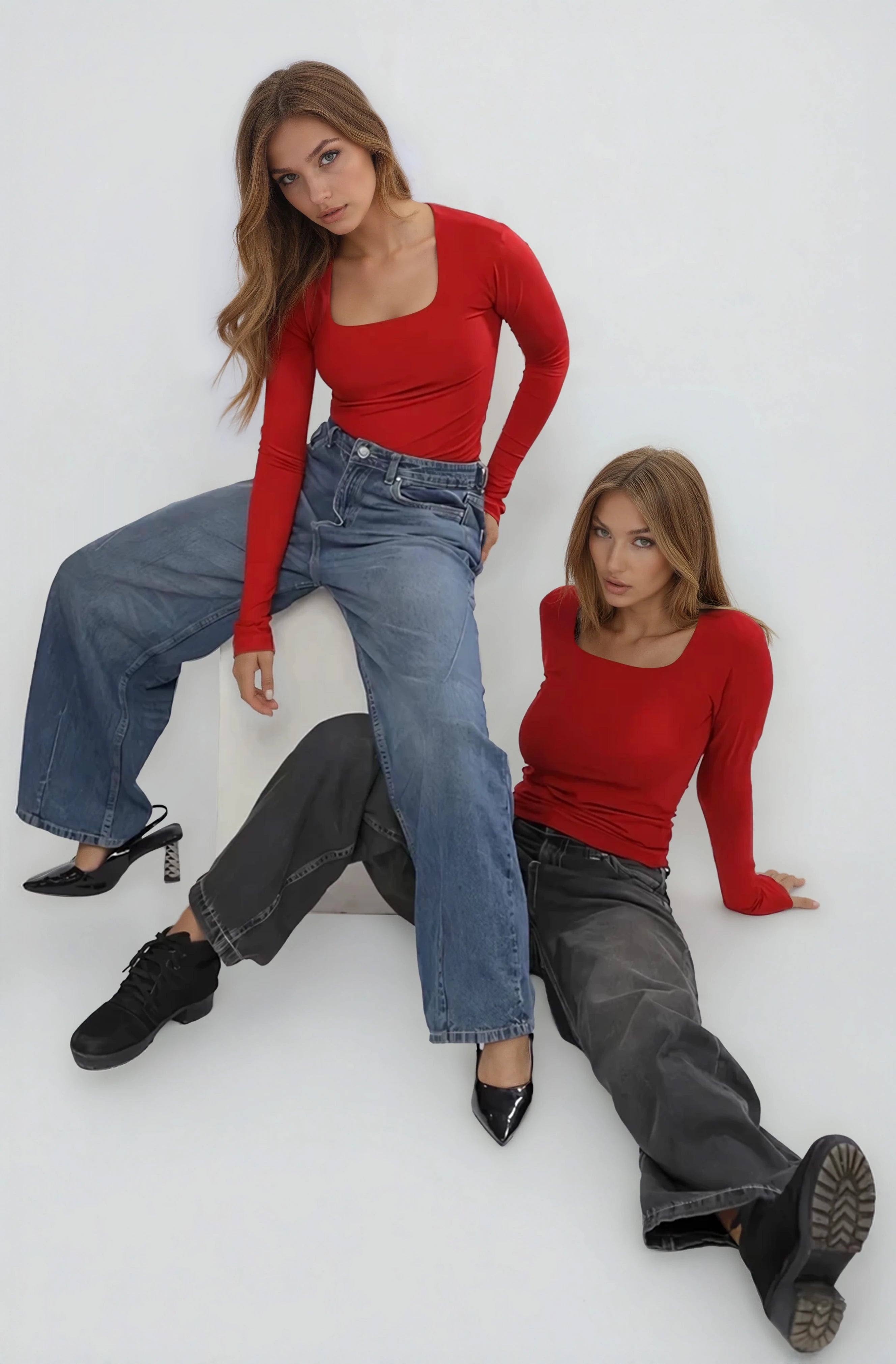 MWB Square Neck Full Sleeves Top