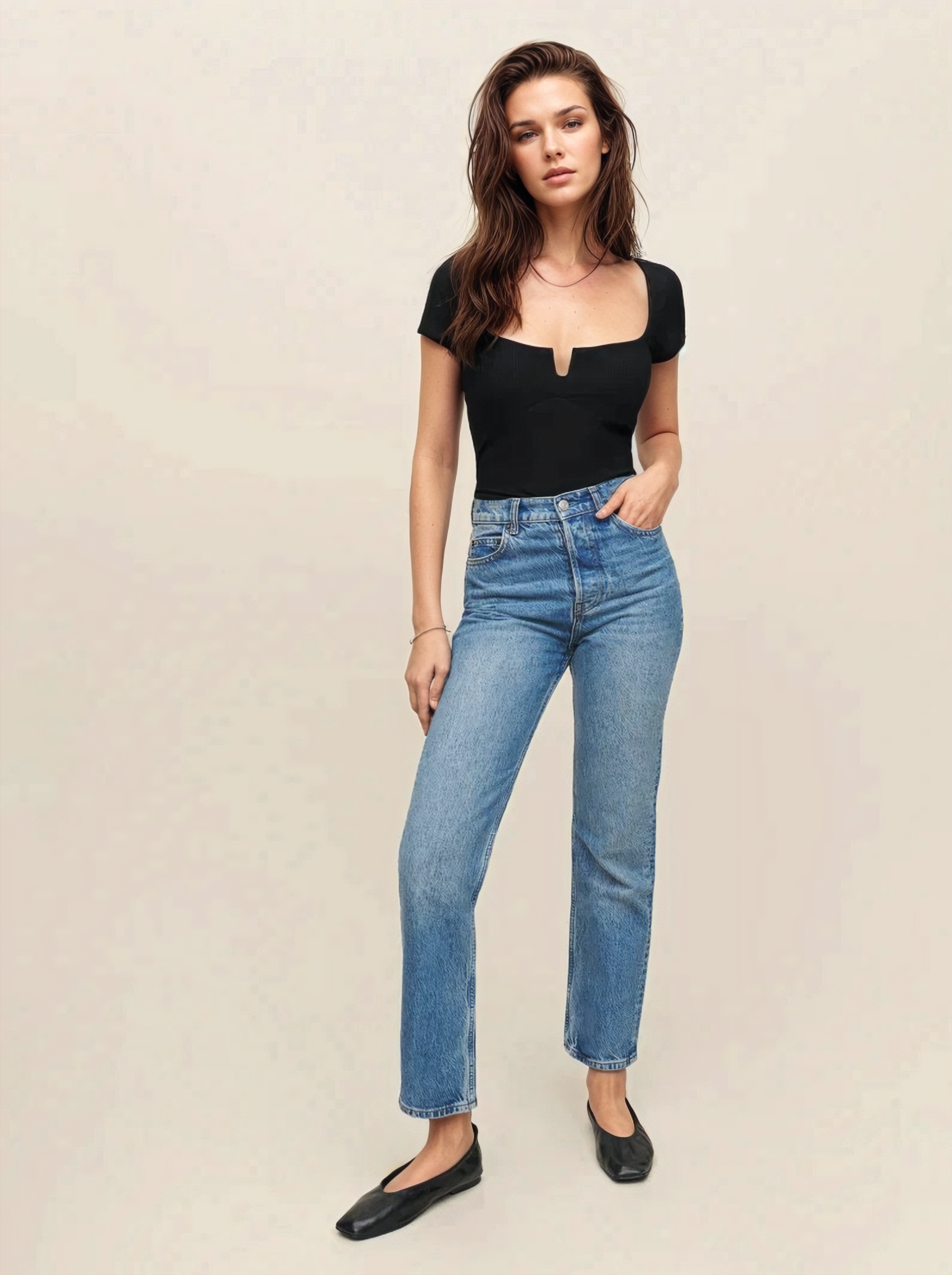 MWB Square Neckline Cut Out Rib Top MYWISHBAG
