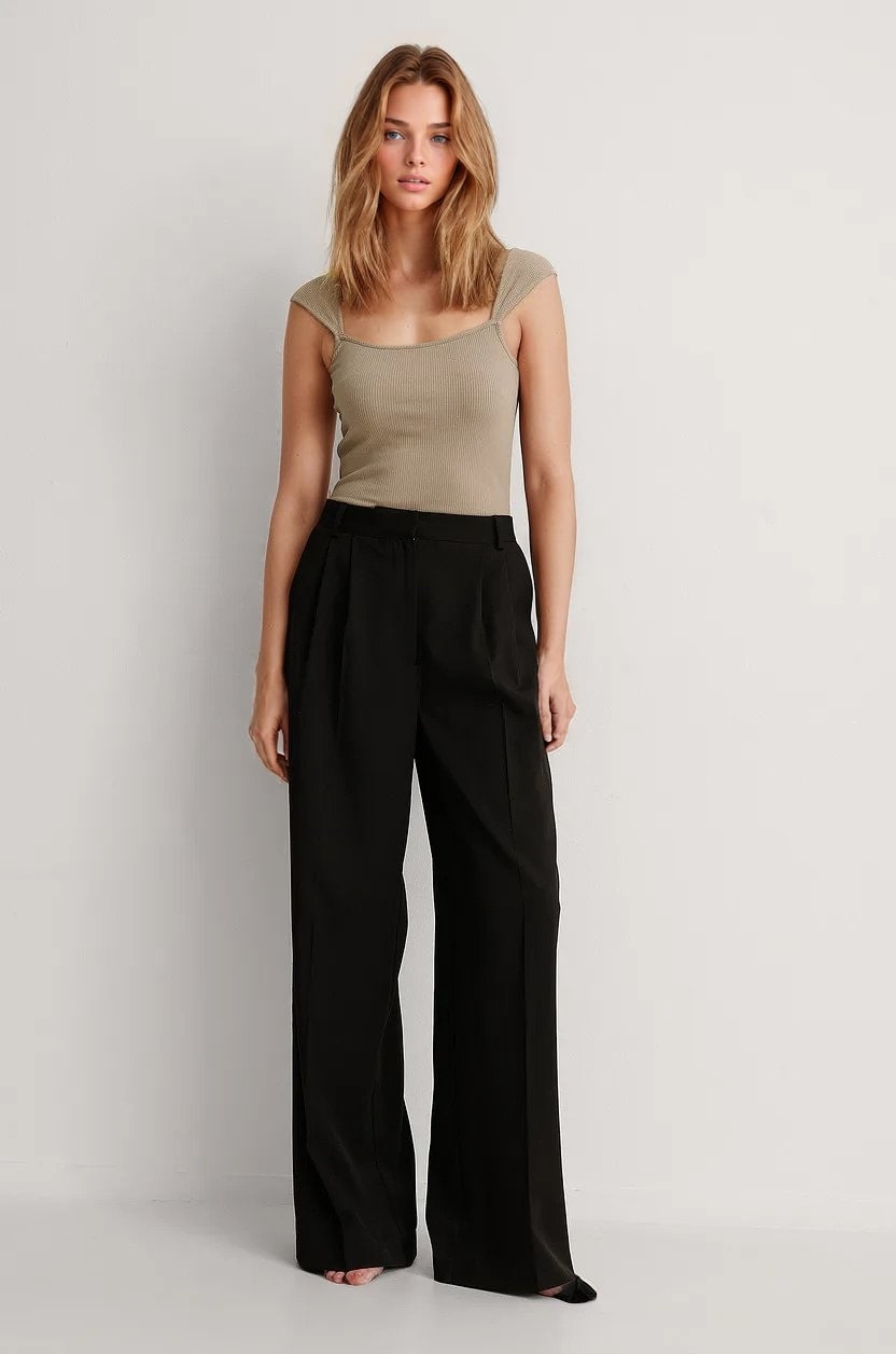 MWB Cropped Ribbed Tight Singlet MYWISHBAG