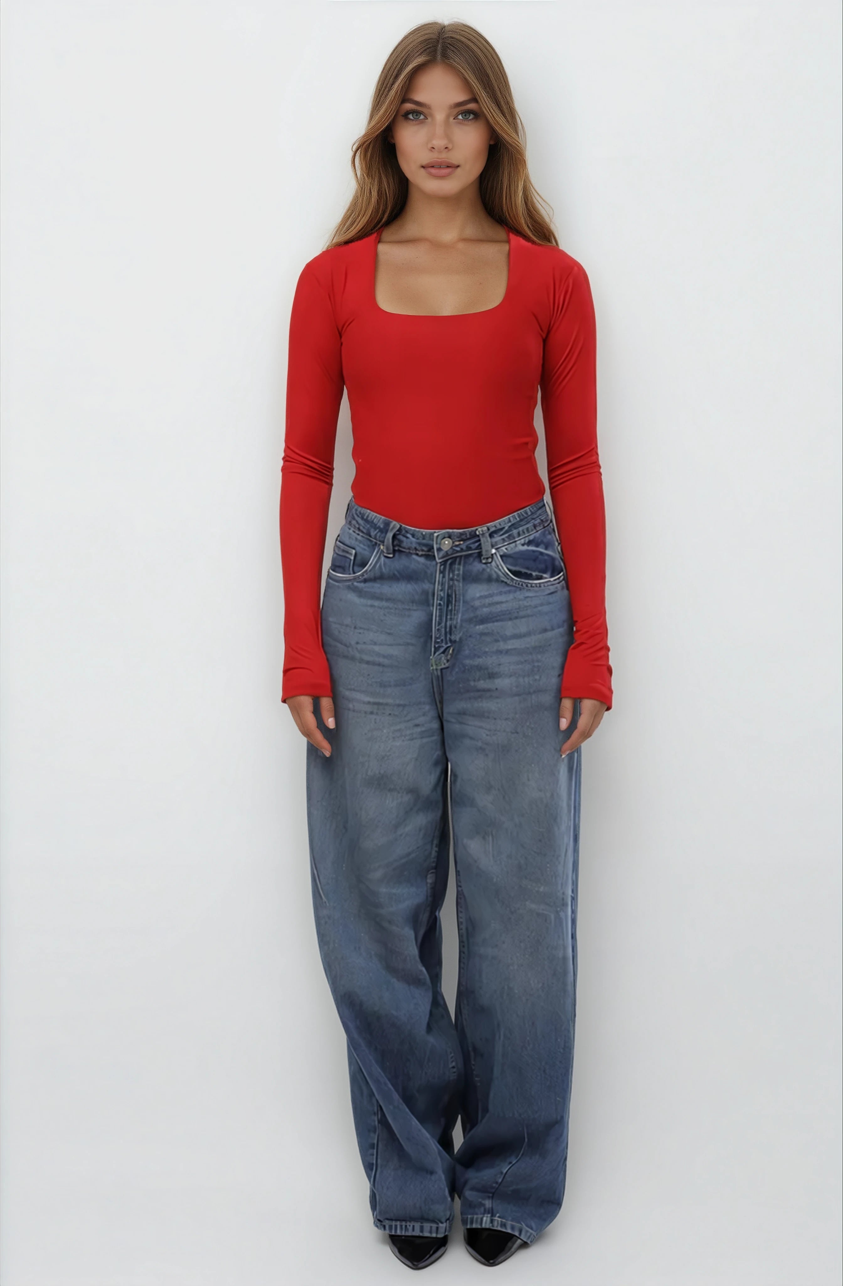 MWB Square Neck Full Sleeves Top
