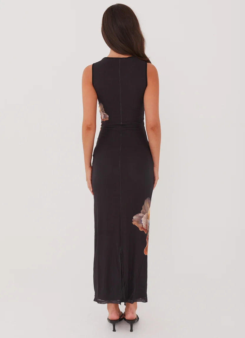 Side Effects Mesh Maxi Dress MYWISHBAG