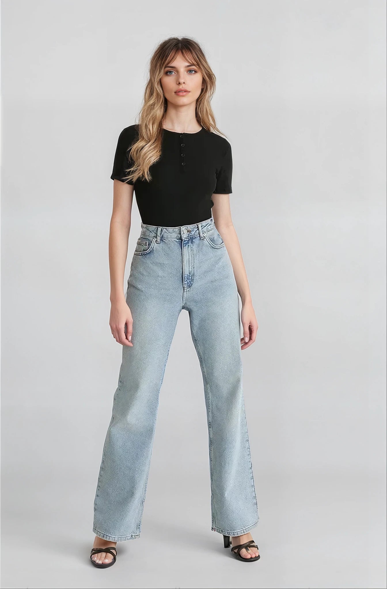 MWB Short Sleeve BabyLock Button Rib Top