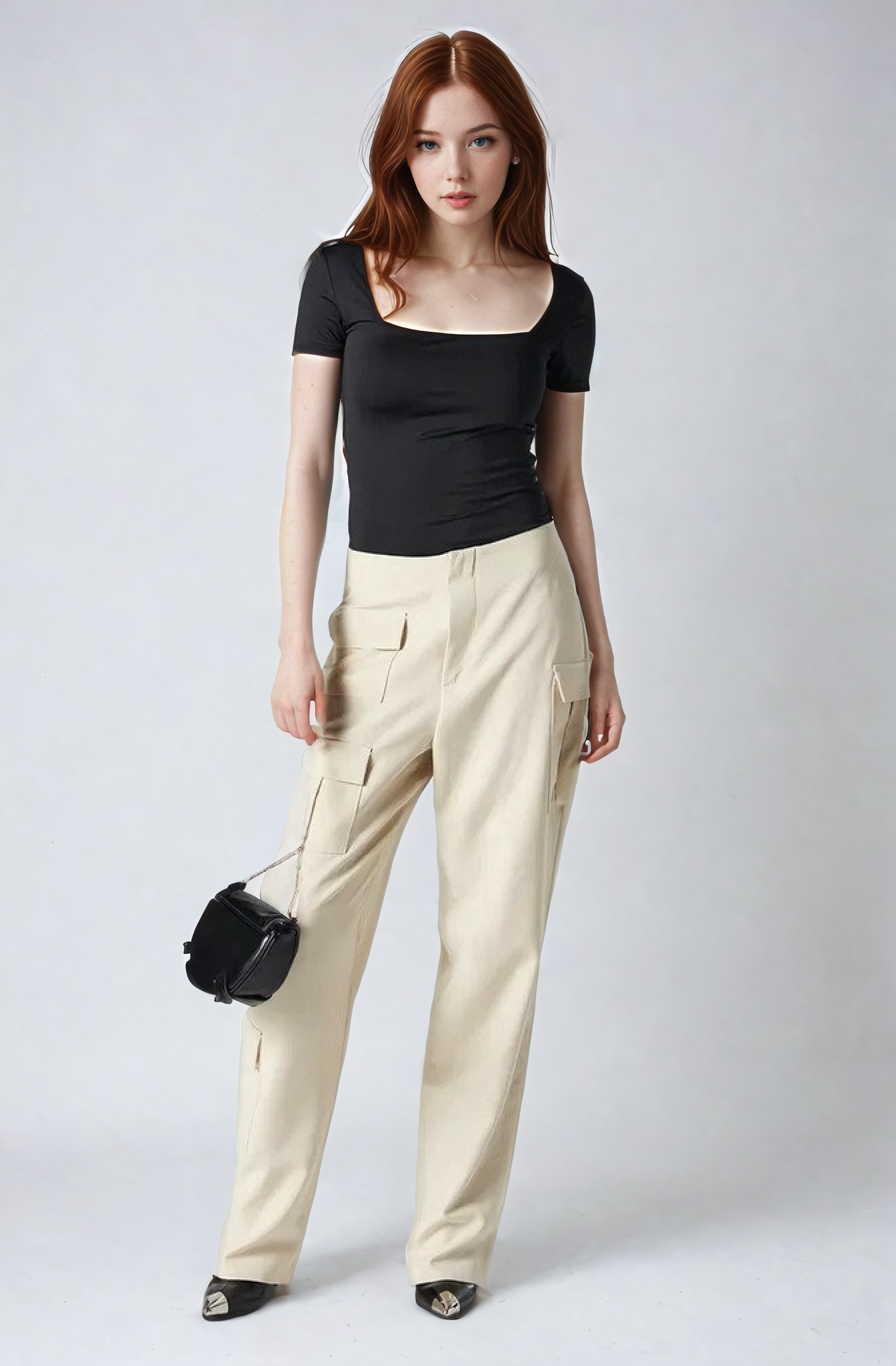 MWB Square Neck Short Sleeve Bodysuit MYWISHBAG