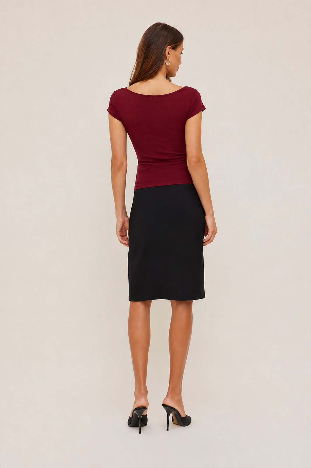 Sweetheart Neckline Rib Top MYWISHBAG