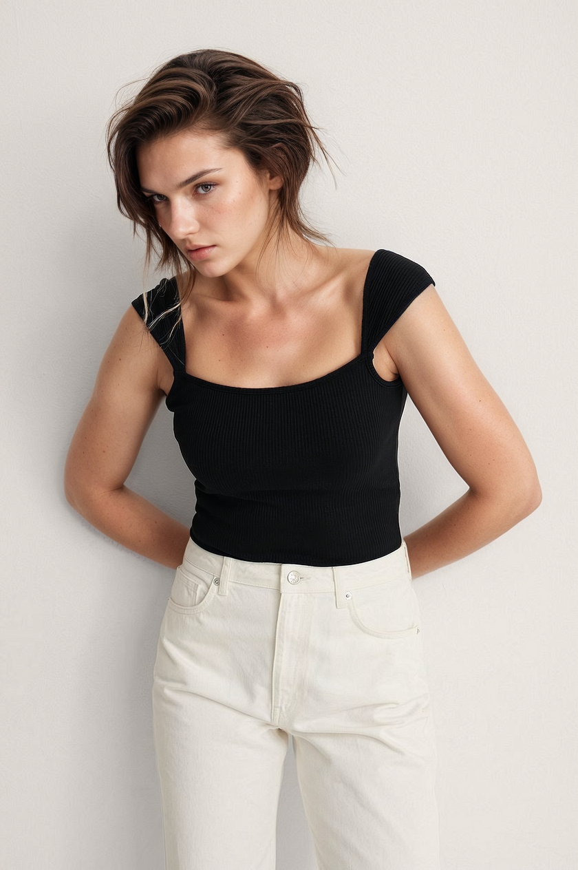 MWB Square-Neck Singlet Top MYWISHBAG