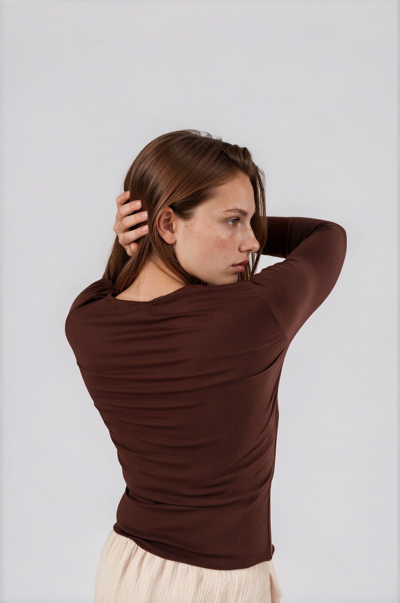V-Neck Ribbed Bow Top