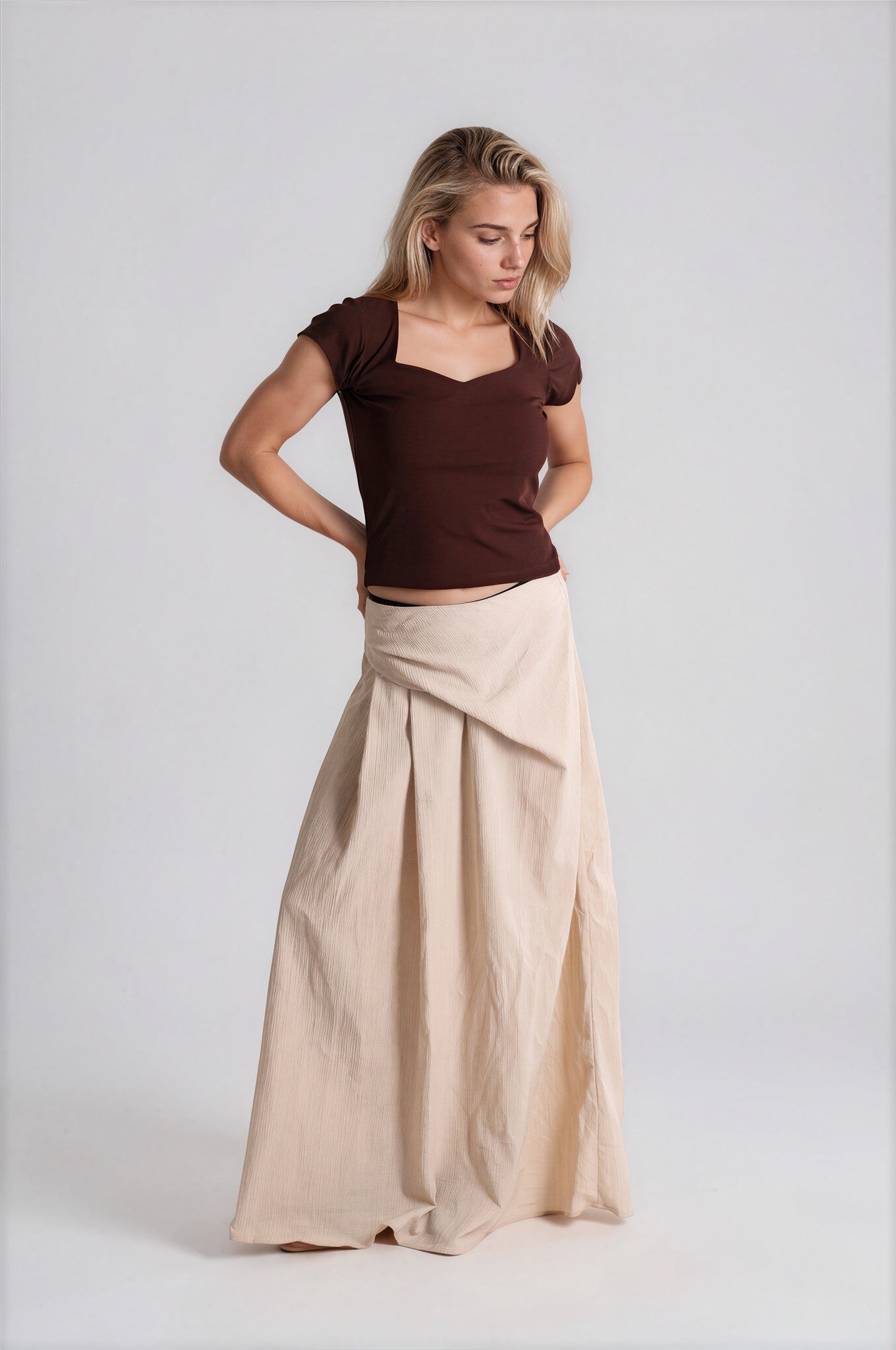 Sweetheart Neckline Rib Top