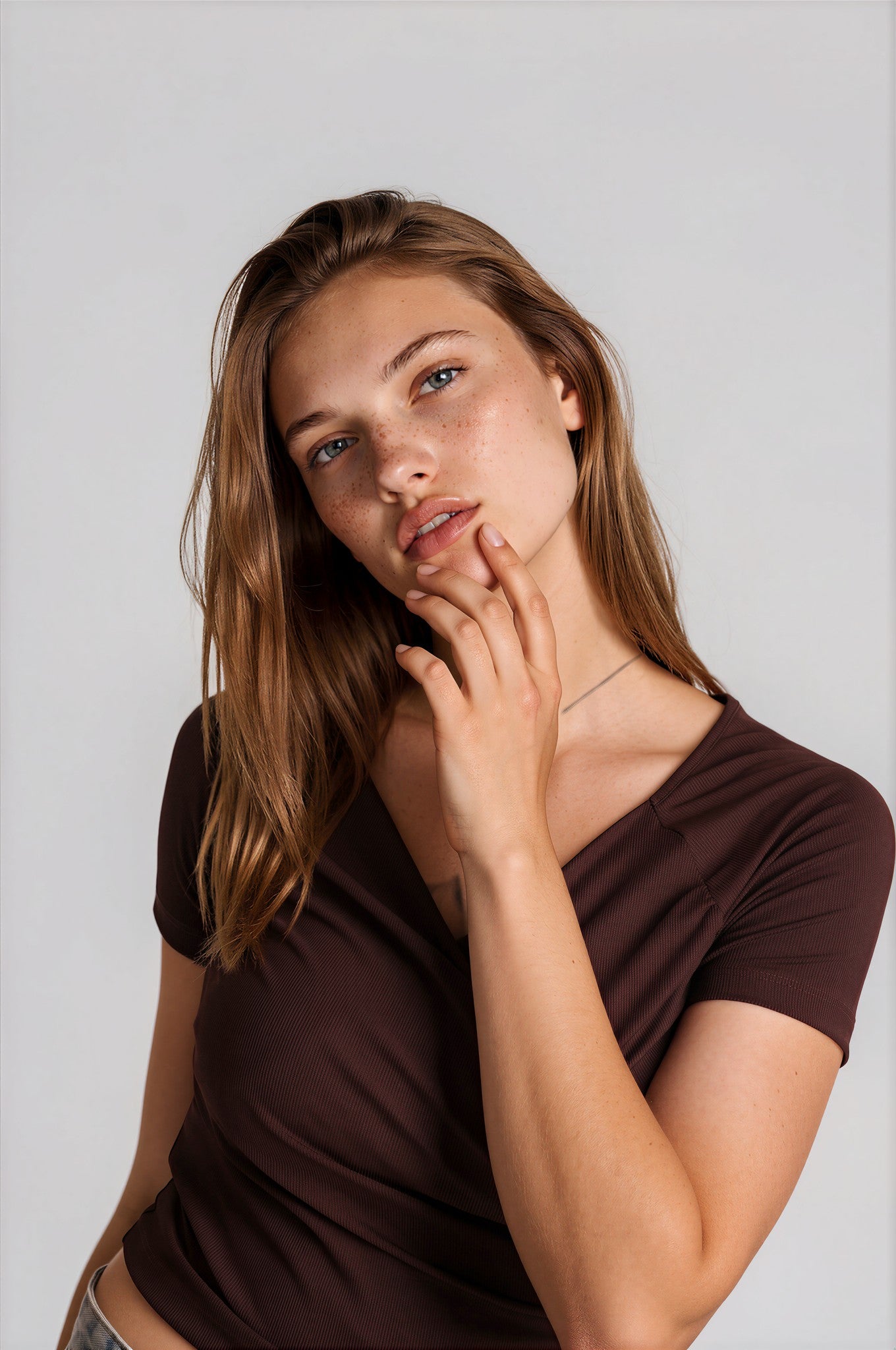 Sweetheart V Neck Short Sleeve Top