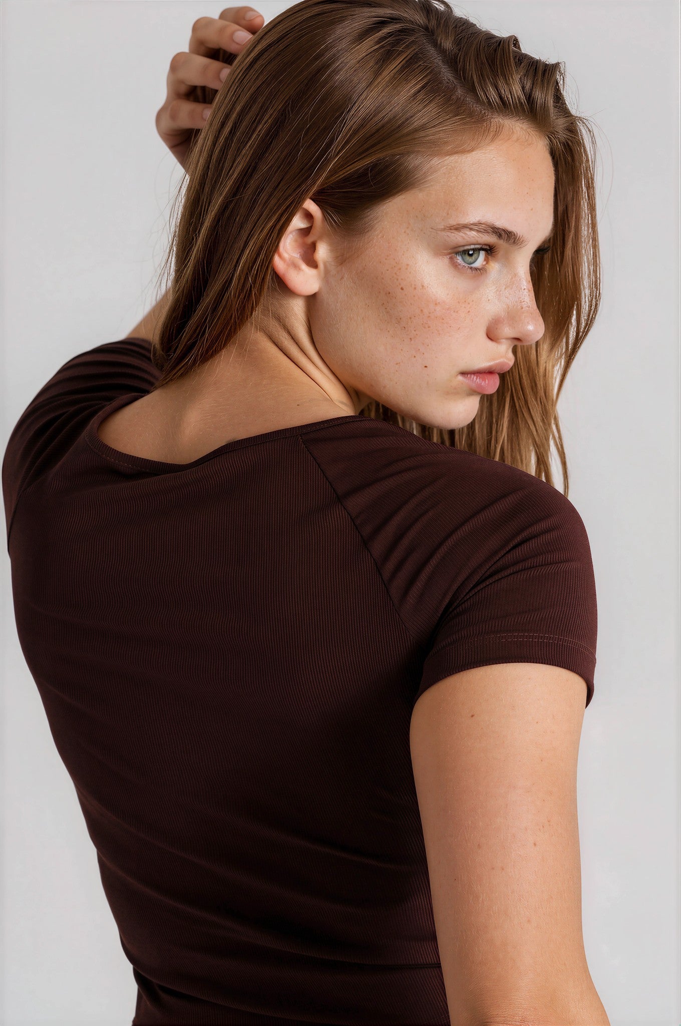 Sweetheart V Neck Short Sleeve Top
