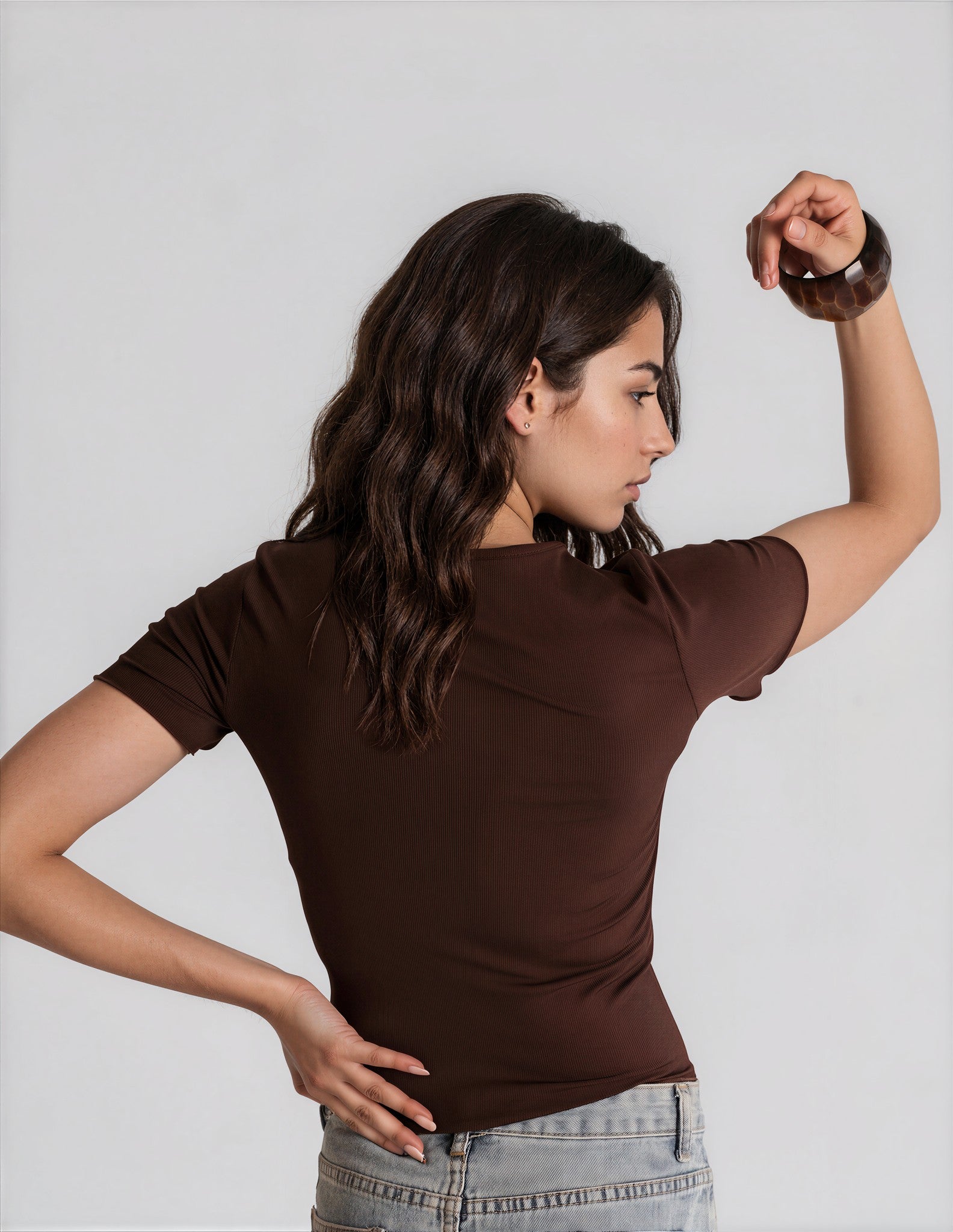 Short Sleeve BabyLock Button Rib Top