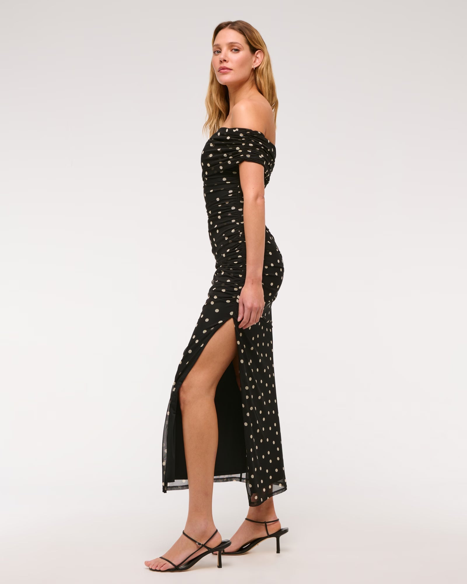 Mesh Draped Maxi Dress MYWISHBAG