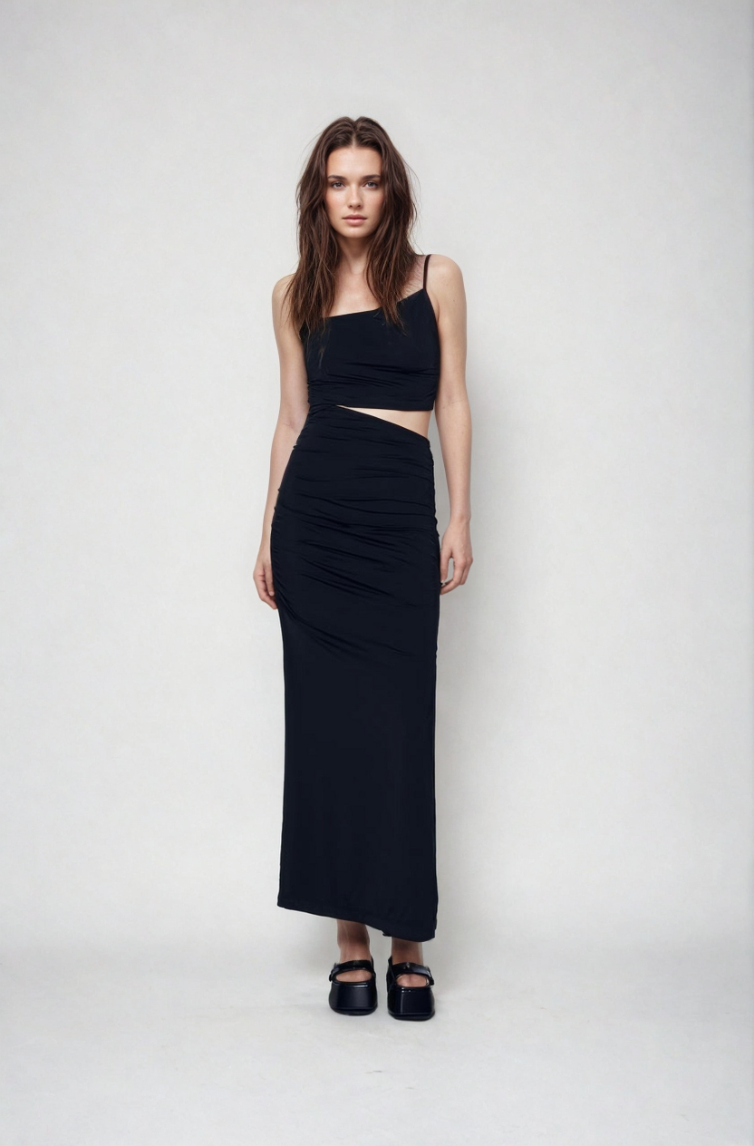 MWB Captivating Cut Out Asymmetric Dress