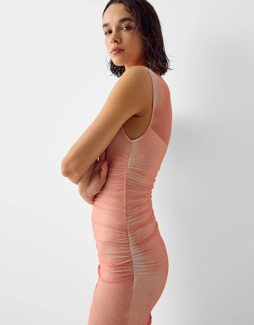 MWB Printed sleeveless High Neck Mini Dress MYWISHBAG