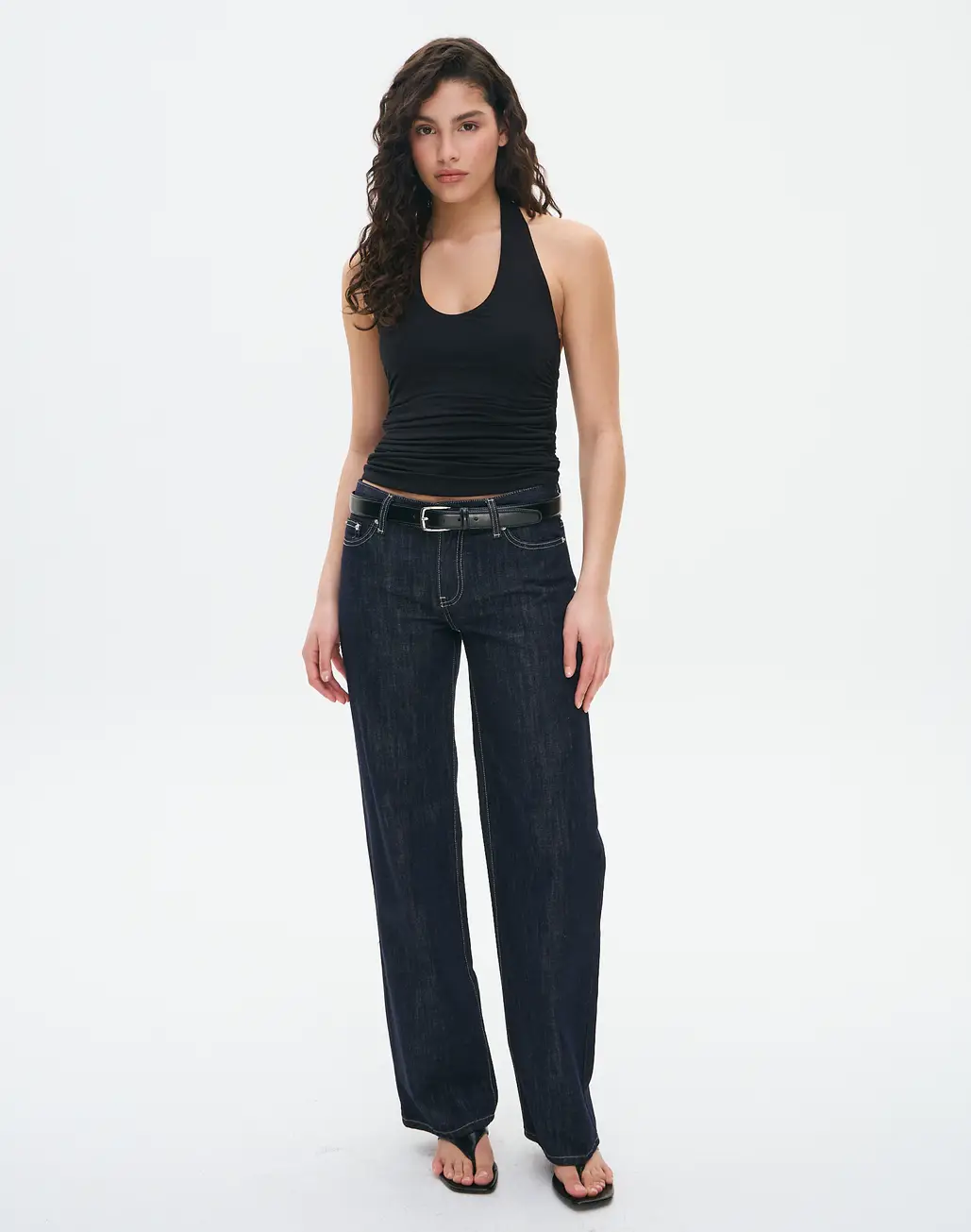 Ruched Side Halter Top