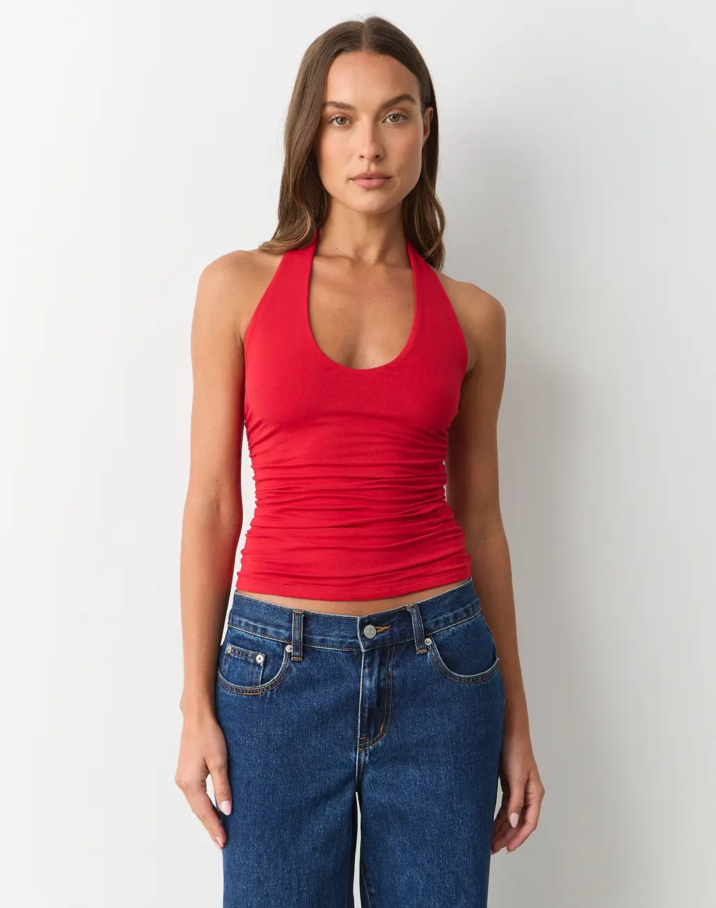 MWB Ruched Side Halter Top