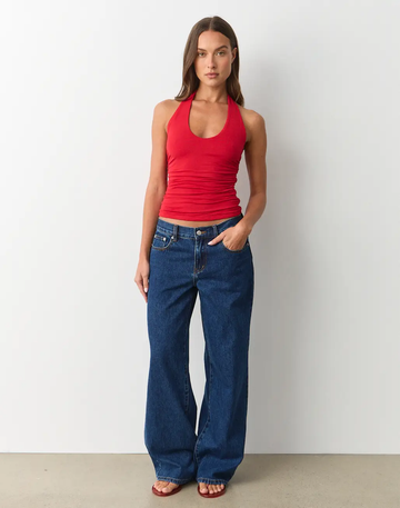 MWB Ruched Side Halter Top