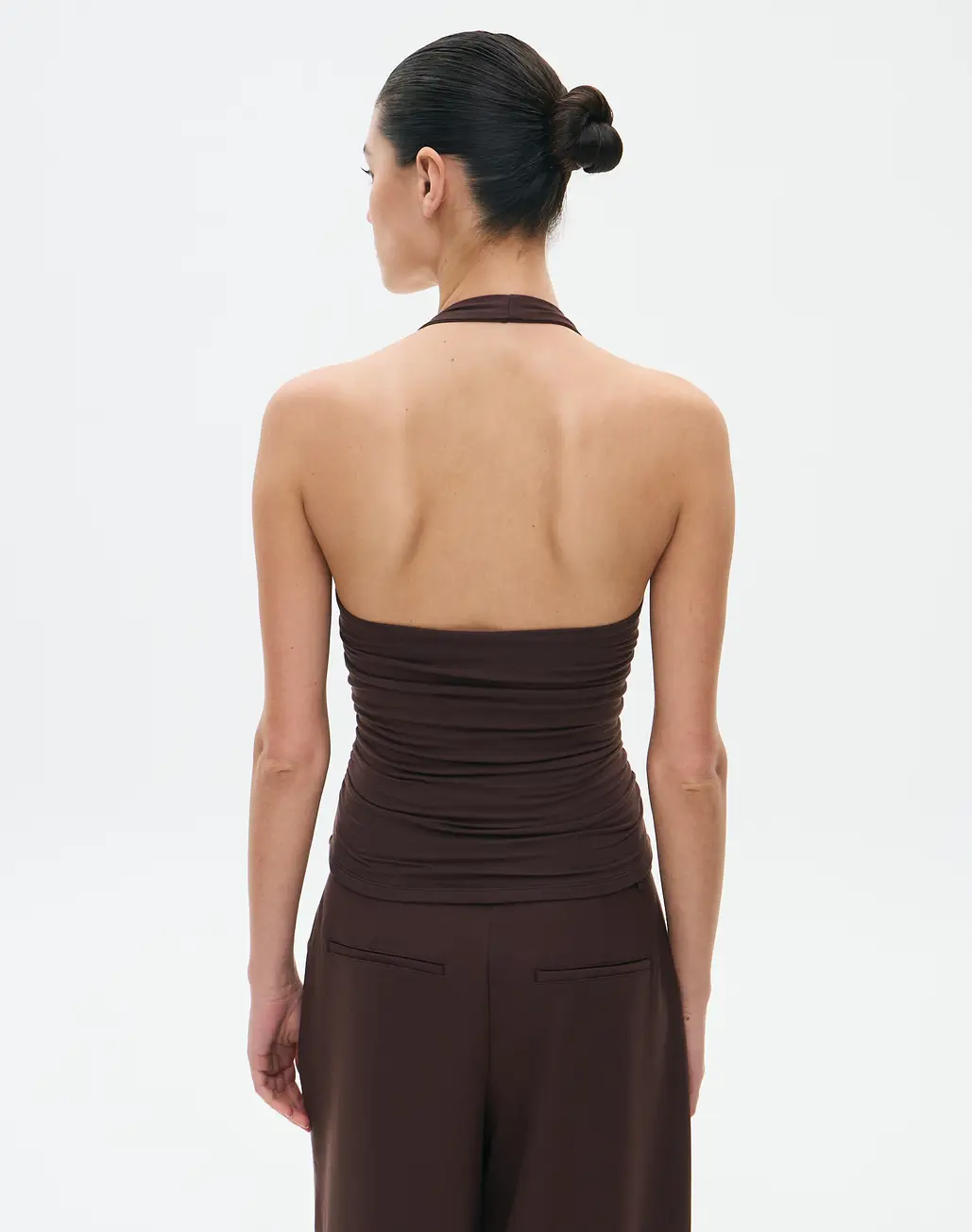 MWB Ruched Side Halter Top