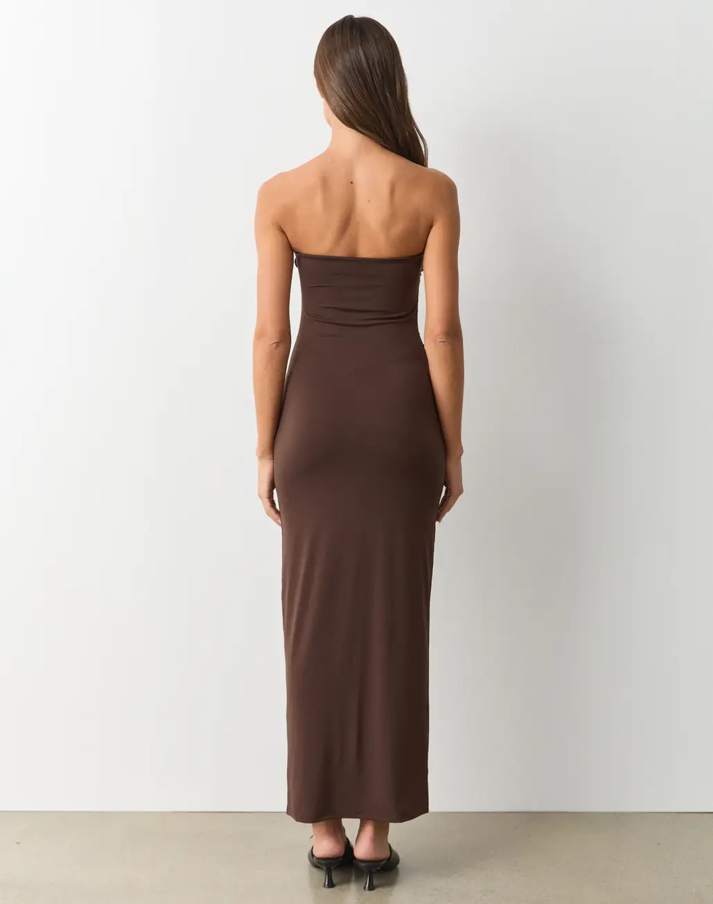MWB Strapless Hardware Detail Maxi Dress