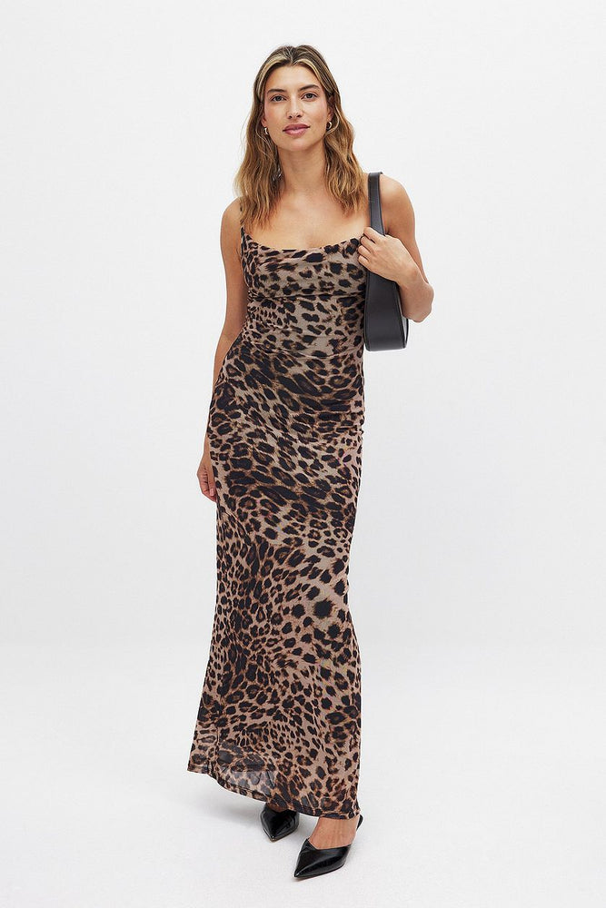 MWB Waterfall Mesh Maxi Dress MWB Waterfall Mesh Maxi Dress