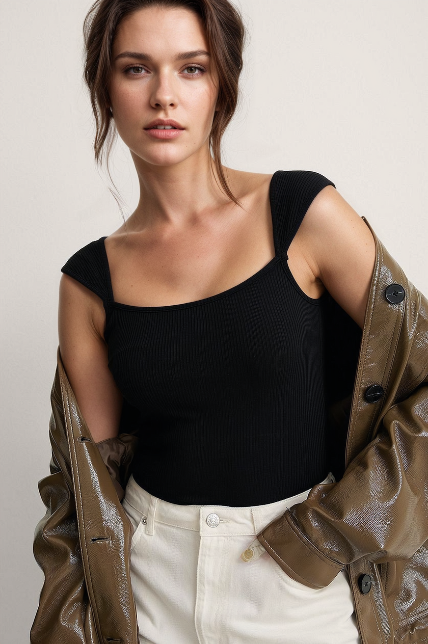 MWB Square-Neck Singlet Top MYWISHBAG