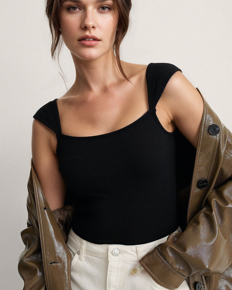 MWB Square-Neck Singlet Top