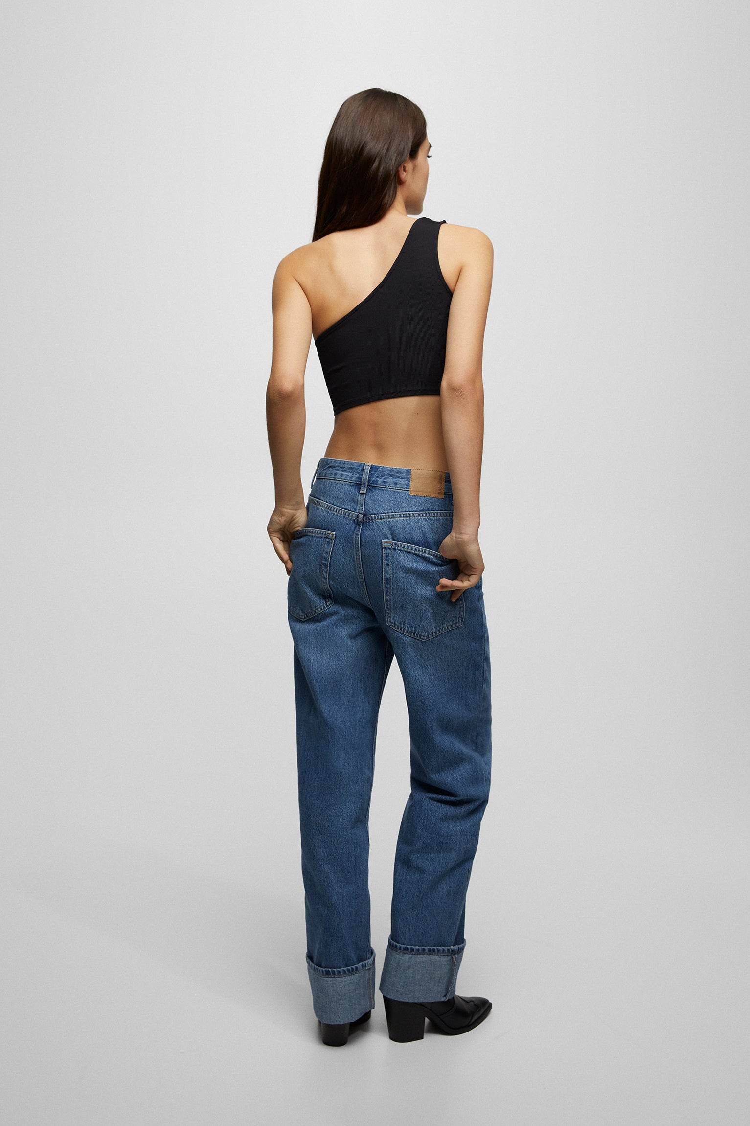 MWB Cut Out Asymmetric Crop Top MYWISHBAG